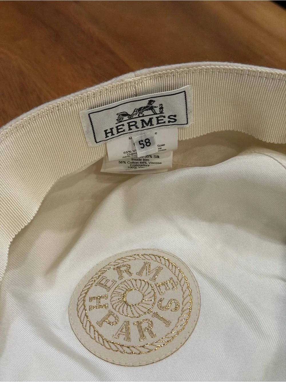 Hermes Casquette Cabourg Cap Size 58